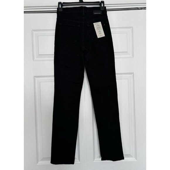 Current Elliott $168 The Soulmate Black High Rise Straight Jeans Women’s Size 23 - Picture 3 of 9